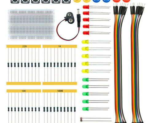 UNO R3 Starter Kit Mini Breadboard LED Jumper Wire Button Resistance Package  kit–OKY1003-3 – OKYSTAR