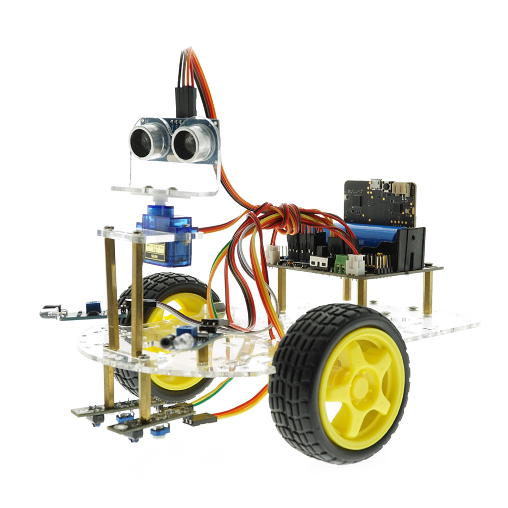 Multi-function Robot Car Kits Ultrasonic Sensor Assembly Kit With Tutorial  For Micro:bit–OKY5071 – OKYSTAR